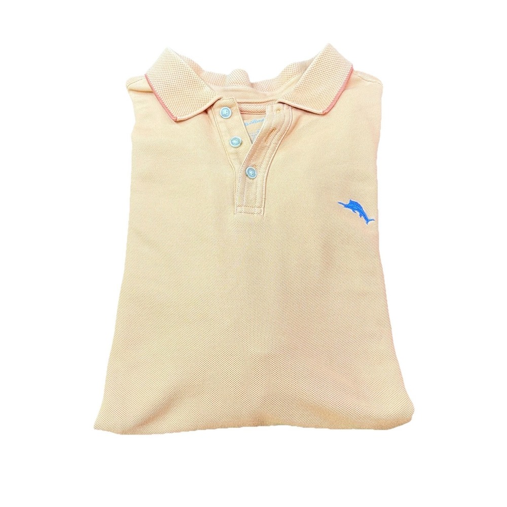 Men's Tommy Bahama Blue Marlin Logo Polo Shirt  Size XL Orange Color